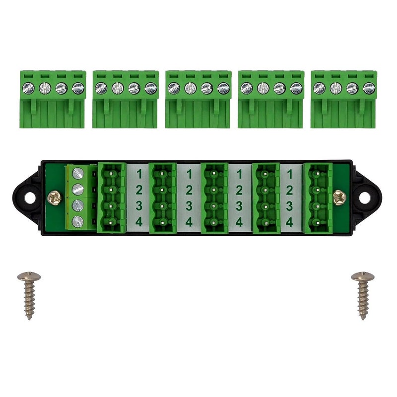 OONO 16Amp 300V 4x6 Position Pluggable Terminal Block Distribution Module. D-1654GP - Image 3